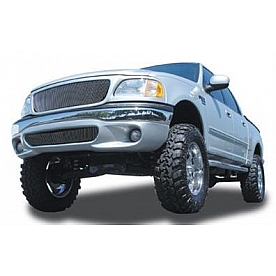 T-Rex Truck Products Grille Insert - Vertical Bar Rectangular Polished Aluminum - 30580