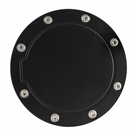 Bully Truck Fuel Door Cover - Powder Coated Black Aluminum - BBS2331