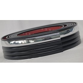 Cowles Products Side Molding - Black And Silver PVC Plastic Chrome Plated - 38320