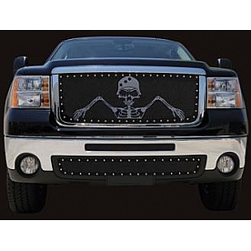 T-Rex Truck Products Grille Insert - Mesh Rectangular Flat Black Steel - 7112066