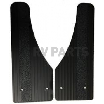 Owens Products Running Board Mud Flap Black Aluminum - C7000SGB