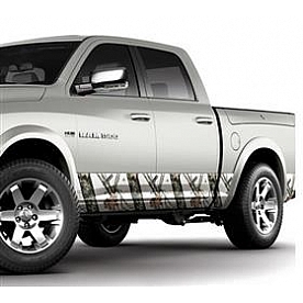 MOSSY OAK Vehicle Wrap Graphics - Rocker Panel Mossy Oak Winter Pattern - 10007TLWR