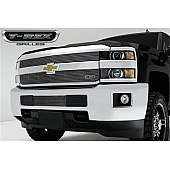 T-Rex Truck Products Bumper Grille Insert Horizontal Bar Polished Silver Billet Aluminum - 25122