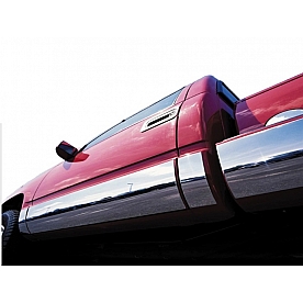 B & I Fender Rocker Panel Molding - Polished Stainless Steel Silver Set of 12 - 1111J