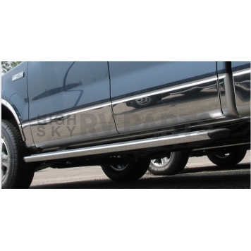 B & I Fender Rocker Panel Molding - Polished Stainless Steel Silver Set of 12 - 1111J-1