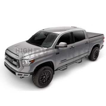 N-Fab Nerf Bar - Truck Wheel to Wheel Black Matte Textured Powder Coated Steel Round - F1797QCTX