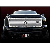 RBP (Rolling Big Power) Grille - Mesh With Studded Frame Silver Stainless Steel - 851113
