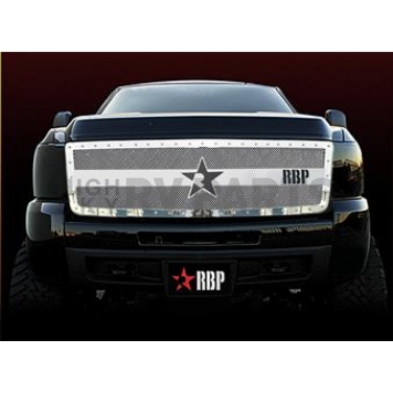 RBP (Rolling Big Power) Grille - Mesh With Studded Frame Silver Stainless Steel - 851113