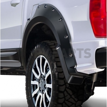 Warn Fender Flare - Black ABS Plastic Satin Set Of 4 - 102547-2