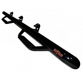 N-Fab Nerf Bar - Truck Wheel to Wheel Black Matte Textured Powder Coated Steel Round - F8084RC4TX