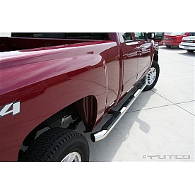 Putco Nerf Bar - Truck Wheel To Wheel Stainless Steel Round 4 Inch - 44290