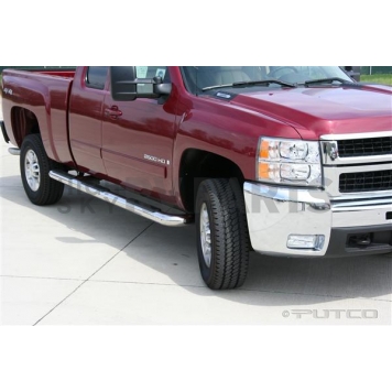 Putco Nerf Bar - Truck Wheel To Wheel Stainless Steel Round 4 Inch - 44290-1