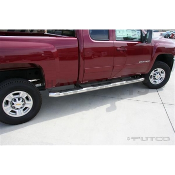 Putco Nerf Bar - Truck Wheel To Wheel Stainless Steel Round 4 Inch - 44290-3