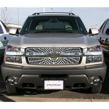 Putco Grille Insert - Polished Aluminum Rectangular - 303111