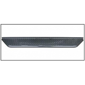 Go Industries Running Board - Truck Wheel To Wheel Black Gloss Powder Coated Steel  - 42701