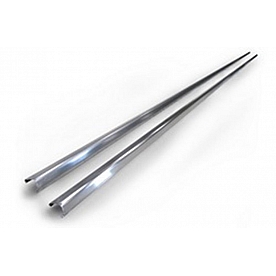 Amp Research Running Board Trim Polished Silver Stainless Steel - 7515001A