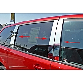 TFP (International Trim) Body Pillar Cover - Polished Stainless Steel Silver Set of 6 - 14915PPT