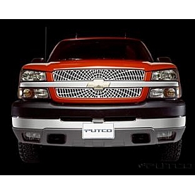 Putco Grille Insert - Polished Aluminum Rectangular - 303137