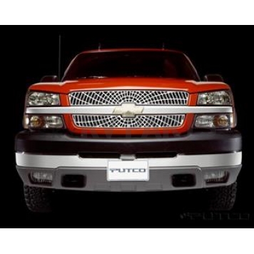 Putco Grille Insert - Polished Aluminum Rectangular - 303137