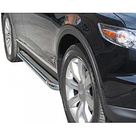Romik USA Running Board Polished Steel Stationary - 11304468