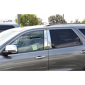 TFP (International Trim) Body Pillar Cover - Polished Stainless Steel Silver Set of 4 - 82312