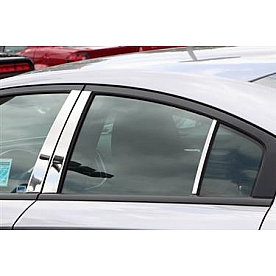 TFP (International Trim) Body Pillar Cover - Polished Stainless Steel Silver Set of 6 - 82317