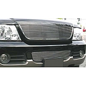 T-Rex Truck Products Grille Insert - Horizontal Bar Rectangular Polished Aluminum - 20656