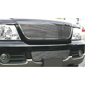 T-Rex Truck Products Grille Insert - Horizontal Bar Rectangular Polished Aluminum - 20656