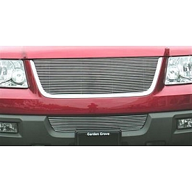 T-Rex Truck Products Grille Insert - Horizontal Bar Trapezoid Polished Aluminum - 20590