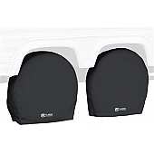 Classic Accessories Tire Cover Black Vinyl Pack Of 2 - 8024018040