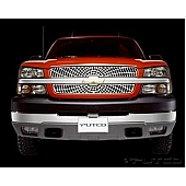 Putco Grille Insert - Polished Aluminum Rectangular - 303157