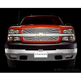 Putco Grille Insert - Polished Aluminum Rectangular - 303157