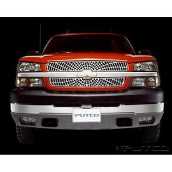 Putco Grille Insert - Polished Aluminum Rectangular - 303157