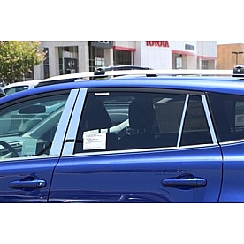 TFP (International Trim) Body Pillar Cover - Polished Stainless Steel Silver Set of 8 - 82421