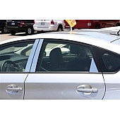 TFP (International Trim) Body Pillar Cover - Polished Stainless Steel Silver Set of 6 - 82442