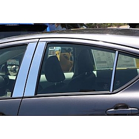 TFP (International Trim) Body Pillar Cover - Polished Stainless Steel Silver Set of 6 - 82444