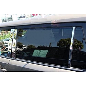 TFP (International Trim) Body Pillar Cover - Polished Stainless Steel Silver Set of 6 - 82480