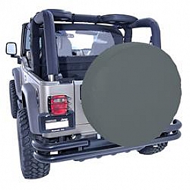 Rugged Ridge Spare Tire Cover Black Denim Polyester 33 Inch - 1280315