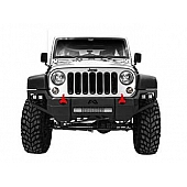 Fab Fours Bumper Vengeance 1-Piece Design Steel Natural - JK07D1851B