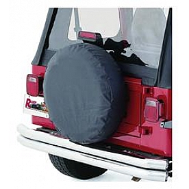 Crown Automotive Spare Tire Cover 29 Inch Black Denim Canvas - TC272915