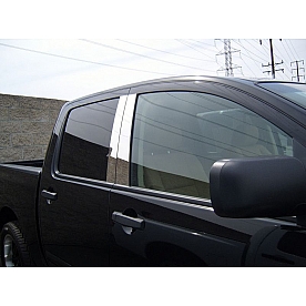 TFP (International Trim) Body Pillar Cover - Polished Stainless Steel Silver Set of 4 - 60025PPT