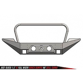 Fab Fours Bumper Premium 1-Piece Design Steel Natural - JK07B1858B