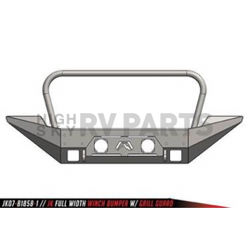Fab Fours Bumper Premium 1-Piece Design Steel Natural - JK07B1858B