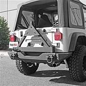 Rugged Ridge Spare Tire Carrier Rugged Ridge XHD Bumper Mount Steel Black - 1154642