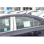 TFP (International Trim) Body Pillar Cover - Polished Stainless Steel Silver Set of 6 - 82130