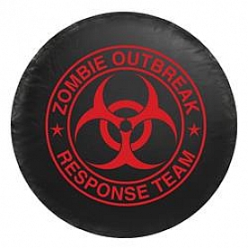 Bully Truck Spare Tire Cover 32-1/2 Inch Black With Red Design Vinyl - CM07R