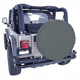 Rugged Ridge Spare Tire Cover Black Denim Polyester 32 Inch - 1280215