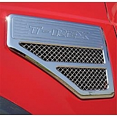 T-Rex Truck Products Grille Insert - Mesh Trapezoid Polished Stainless Steel - 54526