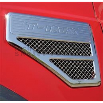 T-Rex Truck Products Grille Insert - Mesh Trapezoid Polished Stainless Steel - 54526