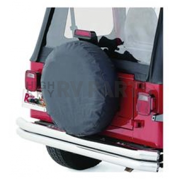 Crown Automotive Spare Tire Cover 32 Inch Black Denim Canvas - TC303215